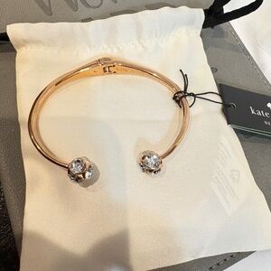 Lady Marmalade Open Cuff Clear/ Rose Gold
